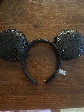 Disney Black Sequined Mouse Ear Headband